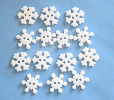 Snowflakes / Sew-Thru Craft Buttons / Buttons Galore Christmas / Winter - Image 1 of 3