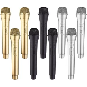 6 Pack Fake Microphone Toys for Karaoke Party Stage 3 Colors - Picture 1 of 7