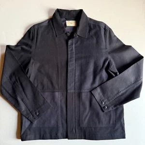 FOLK Navy Blue Utility Burner Cotton Twill Jacket - Men's Large (Size 4) - Bild 1 von 5