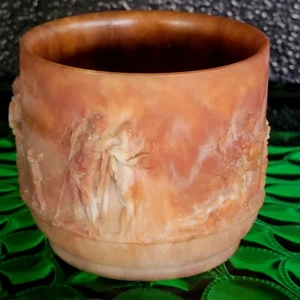 Vintage Original Incolay Stein Tasse geprägt 3D - Bild 1 von 8