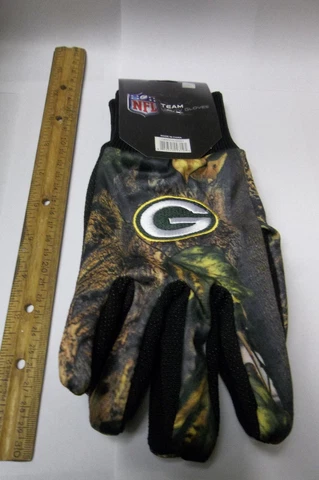 Green Bay Packers Camouflage UTILITY GLOVES Men's Size Winter Season hunting NWT Cover