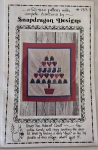 Christmas Tree Advent Quilt Calendar Snapdragon Designs #133 Pattern & Direction - Bild 1 von 3