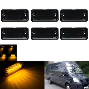 6x LED Seitenblinker Repeater Blinkleuchten Schwarz Linse Für Peugeot Boxer - Bild 1 von 12