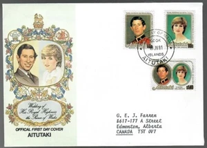 AITUTAKI 1981 Royal Wedding FDC, Charles & Diana - wc195 - Picture 1 of 1