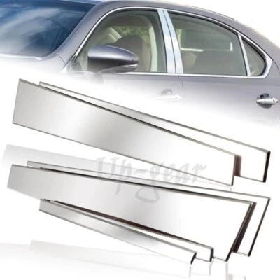 Для 2007-2015 Lexus LS460 из нержавеющей стали хром польский зеркало двери стойка крышка 6 шт. - Изображение 1 из 3