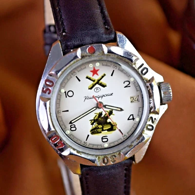 Soviet Watch Vostok Komandirskie Vintage Men's Wrist Watch Wostok Serviced - Image 1 of 4