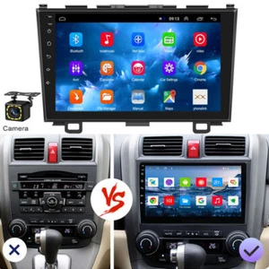 "Per Honda CRV CR-V 2007-2011 Android 10.1 Auto Stereo Radio GPS Navi WIFI CAM 9"" - Foto 1 di 11