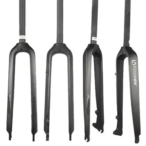 Hot Carbon Fiber MTB Bike Straight Rigid Fork 1-1/8" 26/27.5/29 Disc Brake Fork - Picture 1 of 13