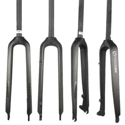 Hot Carbon Fiber MTB Bike Straight Rigid Fork 1-1/8" 26/27.5/29 Disc Brake Fork - Image 1 of 4