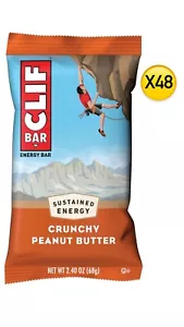 CLIF BARS Energy Bars Crunchy Peanut Butter (48 Individual Bars) 2.40 oz, NEW!! - Picture 1 of 4