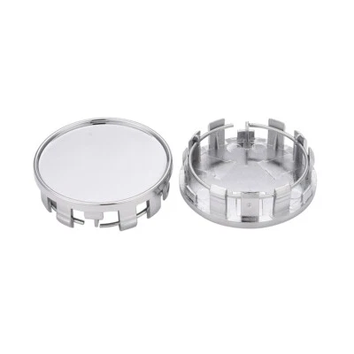 Auto Vehicle 4pcs 54mm Dia 10 Clips Wheel Tyre Center Hub Caps Cover (Silver) - Image 1 of 4