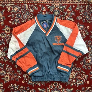 Pro Stuff Chicago Bears Vintage Pullover Jacket Youth Size S Blue Orange - Picture 1 of 7