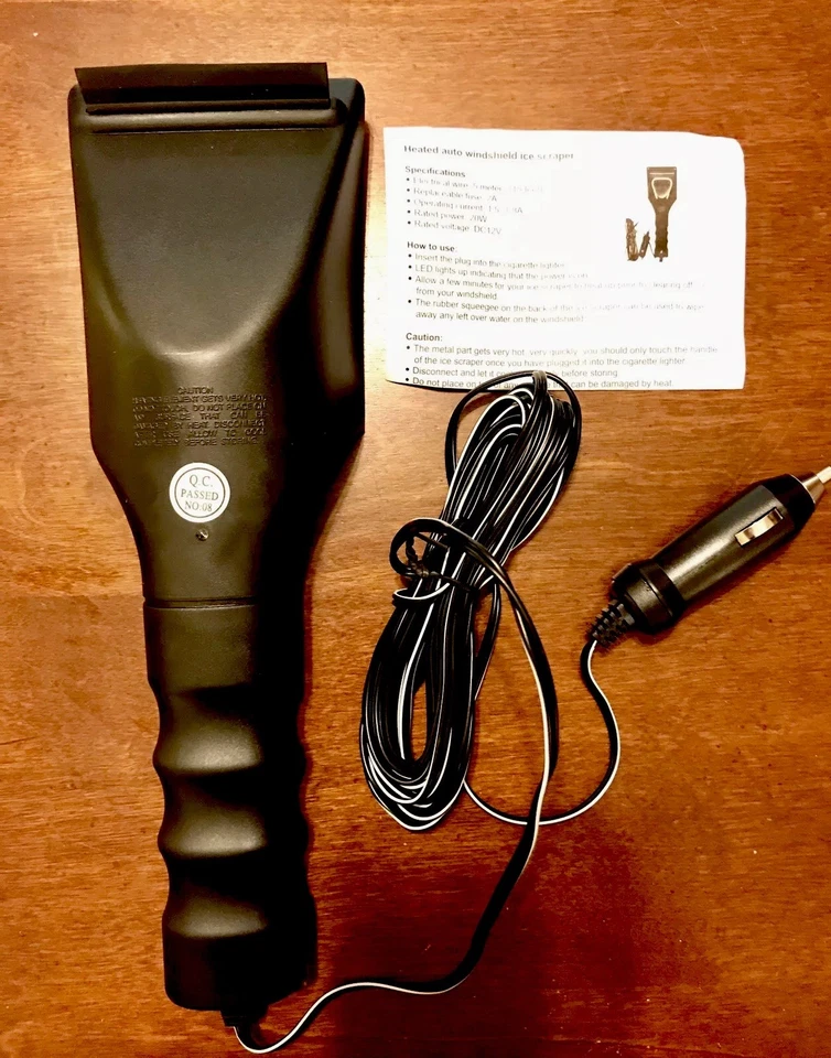 New 12v Auto Electric Heated Ice / Snow Windshield Scraper - Image 1 of 1