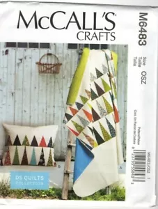 6483 McCALLS SEWING PATTERN~UNCUT~TRIANGLES SHAM & QUILT 68" X 92" - Picture 1 of 2