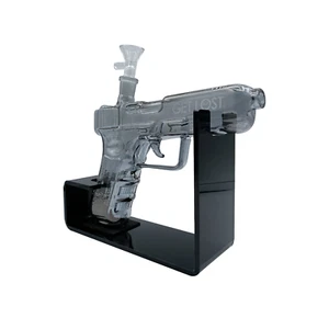PISTOL  Glass Water Pipe - Sleek & Durable for Smooth Hits - Water Pipes (Clear) - Bild 1 von 4