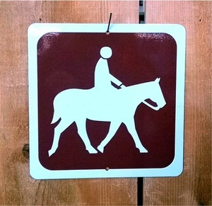 Horse Riding Recreation Symbol Highway Route Sign - Picture 1 of 1