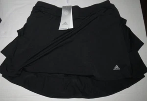c8 Adidas Youth Girls Ruffle Black Skort Junior L - Picture 1 of 2