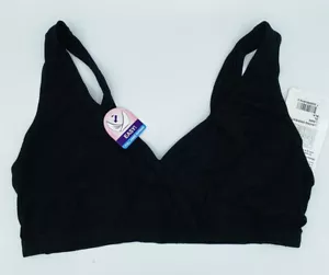 Loving Moments By Leading Lady Maternity to Nursing Wirefree Bra, Black, XL - Picture 1 of 4