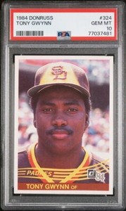 1984 Donruss Tony Gwynn PSA 10 Gem Mint! + FREE rookie card + FREE SHIPPING!