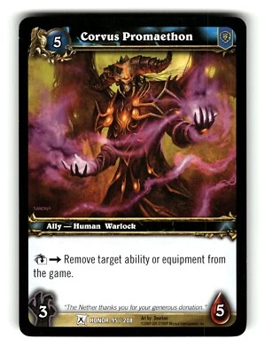 World of Warcraft TCG Fields of Honor Trading Card Corvus Promaethon #95 C - Image 1 of 4