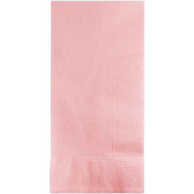 Soft Pink Paper Folded Dinner Napkins, Guest Hand Towels 2-Ply Disposable 50 Ct - Image 1 of 2