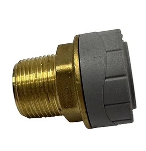 PolyPipe PolyPlumb 22mm x 3/4" Male BSP Adaptor DZR Brass Body PB4322 Single - Picture 1 of 5