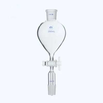 Separating 60-1000ML Bottle Lab 19#-24# PTFE piston glassware funnel Laboratory - Image 1 of 4