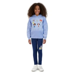 Disney NWT Girls L 10-12 Princess 2-piece Set Hoodie Sweatpants Blue - Picture 1 of 11