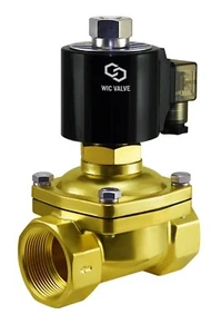 1.5" Inch Normally Open Brass Zero Differential Electric Solenoid Valve 24V AC - Picture 1 of 4