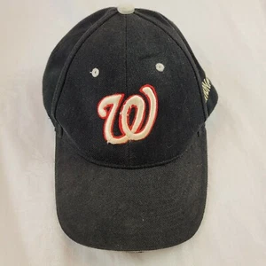 Washington Nationals Men's Black Adjustable Hat Cap Red Framed White "W" 1 size - Picture 1 of 2
