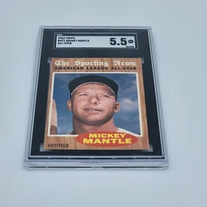 1962 Topps #471 Mickey Mantle Yankees All-Star HOF SGC 5.5 - Picture 1 of 2