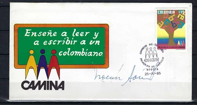 CAMINA- LEERY Y ESCRIBIR.-   F.D.C .   Autografiado' {1}  BOGOTA-  COLOMBIA - Image 1 of 2