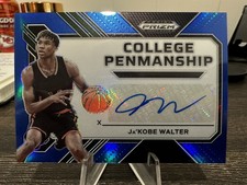 Ja’Kobe Walter 2023 Prizm Draft Picks College Penmanship Blue SP /125 #CP-JBW