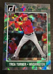 Donruss Elite Series Trea Turner 2017 refractor/999 impresión corta - Imagen 1 de 4