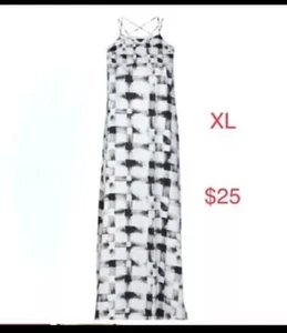 ๐  Maxi Spaghetti Strap Dress  Long  A/X  Armani Exchange   XL - Picture 1 of 12
