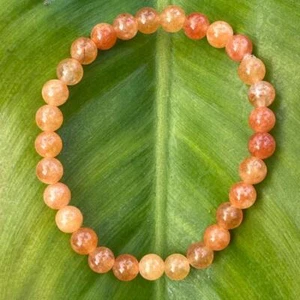 New 6mm Round AAA Natural Carnelian Bracelet Made On Maui - Picture 1 of 6