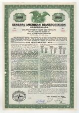 General American Transportation Corp. Bond w/bond coupons
