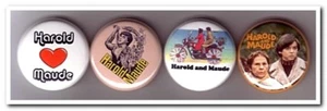 HAROLD AND MAUDE Botones Prendedores Insignias Película Brote Cort Ruth Gordon / Cat Stevens - Imagen 1 de 1