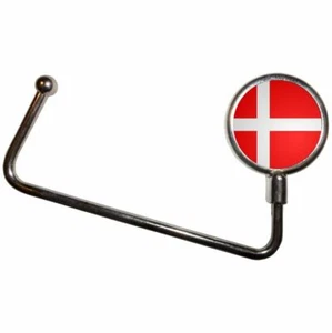 Dänemark Flagge Handtasche Tisch Haken Aufhänger (65 mm x 107 mm) - Bild 1 von 2