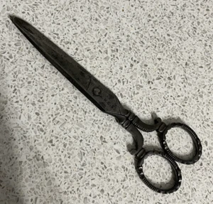 ANTIQUE A.N.C.S. ARMY & NAVY CO-OPERATIVE STORE SHEFFIELD STEEL SCISSORS AGE 18+ - Picture 1 of 8