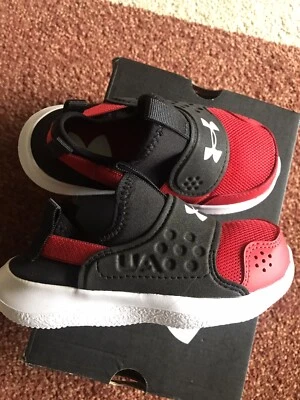 Under Armour Runplay 3024212 кроссовки ребенка ясельного возраста мальчика размер 6 красный новый в коробке - Изображение 1 из 4