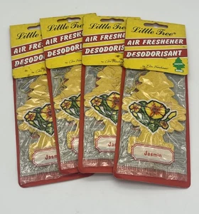 Vintage 1993 Little Tree Air Freshener JASMIN Lot of 4 USA - Picture 1 of 2