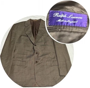 Ralph Lauren Purple Label 3 Knopf Blazer Mantel 43 Reg Made In England 100% Wolle - Bild 1 von 12