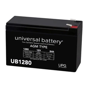 Universal - UB1280 12V 8AH Sealed Lead Acid Battery F1 .187 TT - Picture 1 of 6