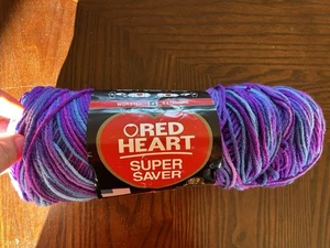 Hilo Red Heart Super Saver Grape Fizz 3991 acrílico Worsted - Imagen 1 de 5