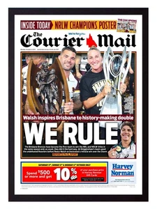 Framed 2025 Brisbane Broncos NRL Premiers Rugby League Poster - 62cm x 44.5cm - Picture 1 of 4