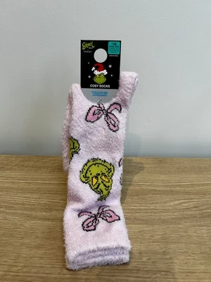Christmas Womens The Grinch Fluffy Socks Primark BNWT Size 2-5 - Image 1 of 2