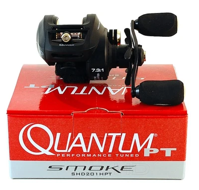 *QUANTUM SMOKE HD SHD201HPT 7.3:1 GEAR RATIO LEFT HAND BAITCAST REEL - Image 1 of 4
