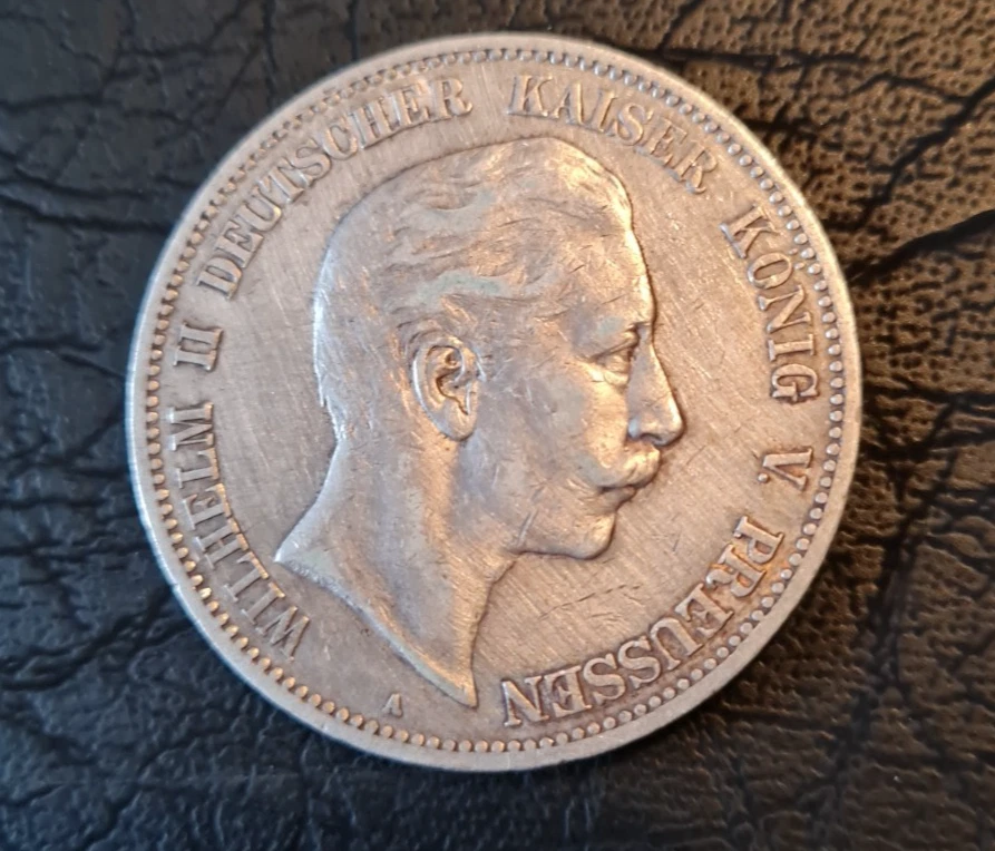 1901 Wilhelm II  Deutscher Kaiser  König von Preussen 5  Mark Silber  ss - Bild 1 von 2