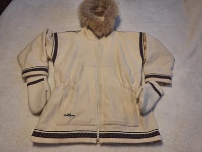 Wintergreen 女式羊毛夹克/连指手套/毛皮绒毛 - Polar Fleece 有衬里大号 — 第 1/4 张图片